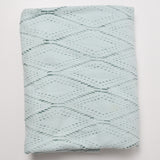 Pastel Green Diamond Cut Out Brushed Knit Fabric - 60" x 92"