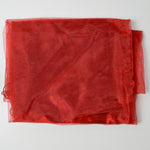 Dark Red Sheer Organza Curtain Fabric - 80" x 86"