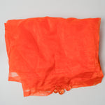 Bright Orange Sheer Organza Curtain Fabric with Beaded Corner Weights - 76" x 76"