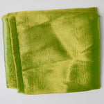 Green + Gold Shimmer Sheer Organza Curtain Fabric - 44" x 208"
