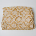 Tan Sheer Embroidered Fabric - 50" x 104"