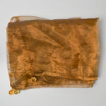 Copper Organza Curtain with Beaded Corner Weights - 54" x 54"