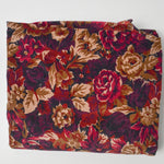 Dark Floral Corduroy Fabric - 56" x 74"