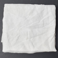 White Floral Damask Fabric - 60" x 70" (Stained)