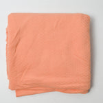 Light Coral Orange Thin Textured Knit Fabric - 82" x 84"