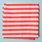 Red + White Striped Lightweight Woven Fabric - 31" x 62"