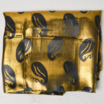 Gold + Black Jacquard Woven Fabric - 35" x 120"