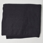 Black Rib Knit Fabric - 66" x 80"