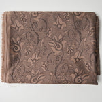 Brown Floral Woven Upholstery Fabric - 54" x 82"