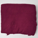 Burgundy Honeycomb Knit Fabric - 60" x 80"