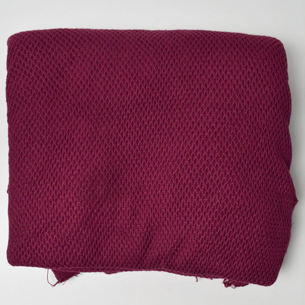 Burgundy Honeycomb Knit Fabric - 60" x 80"