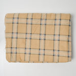 Tan Plaid Flannel Woven Fabric - 42" x 108"