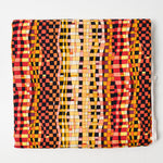 Black + Warm Tones Distorted Grid Print Quilting Weight Woven Fabric - 43" x 80"