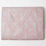 Mauve Floral Print Cotton Scotchguard-Coated Woven Fabric - 55" x 184"