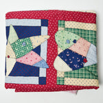 Patchwork Hearts + Starts Print Quilting Weight Woven Fabric - 44" x 280"