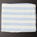 Blue + White Stripe Flat Sheet - 76" x 88"