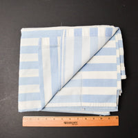 Blue + White Stripe Flat Sheet - 76" x 88"
