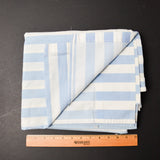 Blue + White Stripe Flat Sheet - 76" x 88"