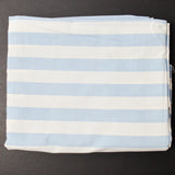 Blue + White Stripe Flat Sheet - 76" x 88"