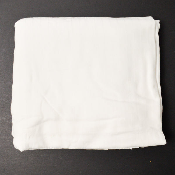 White Damask Stripe Flat Sheet - 76" x 88"