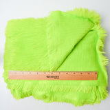 Bright Lime Green Faux Fur Fabric - 72" x 80"