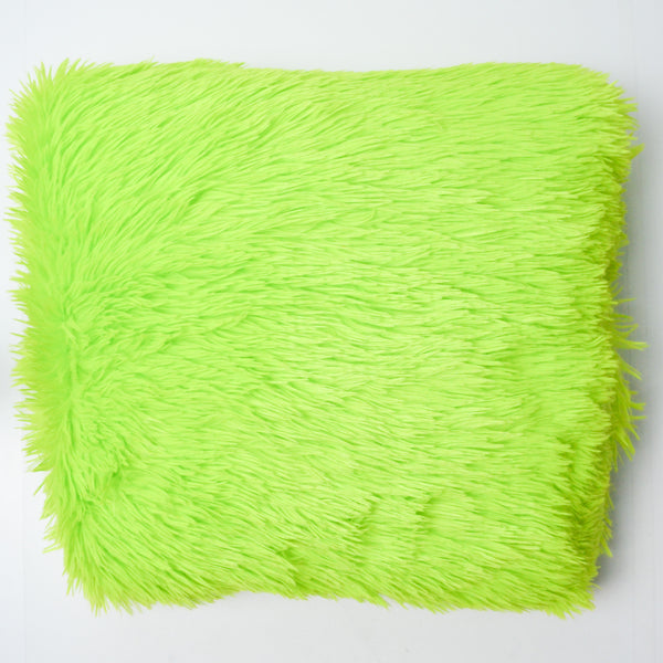 Bright Lime Green Faux Fur Fabric - 72" x 80"