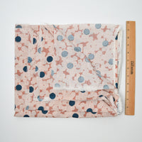 Tan, Peach + Teal Dot Print Atelier Brunette Cotton Shirting Fabric - 53" x 70"