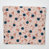 Tan, Peach + Teal Dot Print Atelier Brunette Cotton Shirting Fabric - 53" x 70"