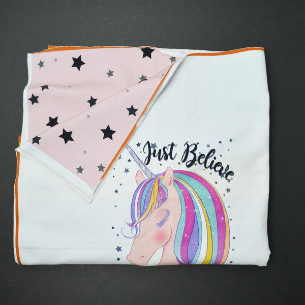 Rainbow Unicorn Panel Knit Fabric - 42" x 58"