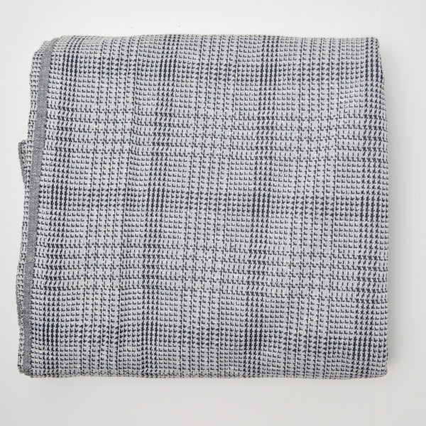 Houndstooth Plaid Pattern Double Knit Fabric - 66" x 78"