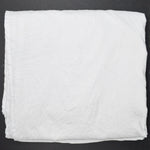 White Crinkle Texture Woven Fabric - 82" x 102"
