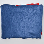 Blue + Red Double-Faced Chenille Terry Fabric - 60" x 75"