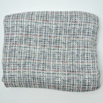 Black, White + Colorful Accents Plaid Thick Silky Woven Fabric - 66" x 100"