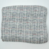 Black, White + Colorful Accents Plaid Thick Silky Woven Fabric - 66" x 100"