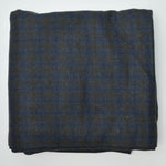 Dark Purple + Brown Plaid Thick Woolly Woven Fabric - 64" x 98"