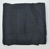 Dark Purple + Brown Plaid Thick Woolly Woven Fabric - 64" x 98"