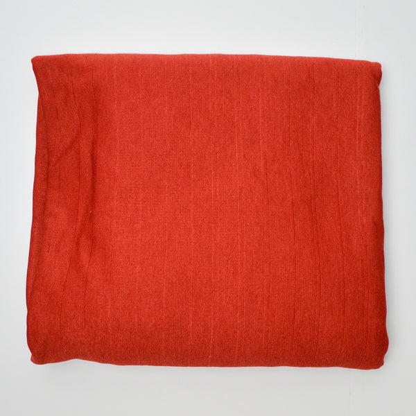 Burnt Orange Cut Pile Stretch Knit Fabric - 60" x 62"