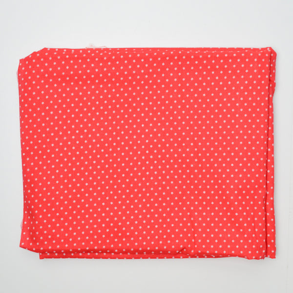 Red + White Star Peter Pan Fabrics Quilting Weight Woven Fabric - 46" x 71"