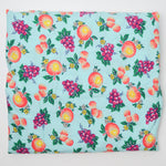 Blue + Fruit Print Medium-Weight Woven Fabric - 60" x 78"