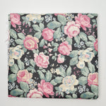 Pink + White Floral 90s Floral Woven Fabric - 54" x 89"