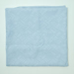 Light Blue Geometric Damask Silky Woven Fabric - 45" x 62"