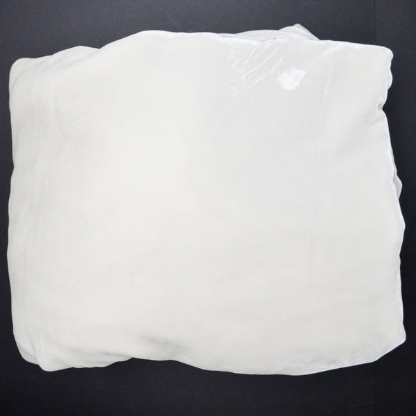 Off-White Crinkled Velvet Knit Fabric - 46" x 320"