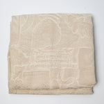Beige Textured Damask Woven Fabric - 36" x 37"