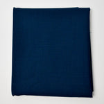 Dark Dusty Blue 100% Worsted Wool Shadow Check Lightweight Suiting Fabric - 58" x 72"