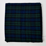 Blue + Green Plaid Woven Fabric - 60" x 72"