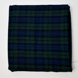 Blue + Green Plaid Woven Fabric - 60" x 72"