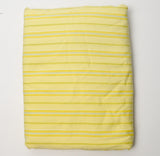 Yellow Striped Martha Stewart Cotton Flat Sheet - 66" x 88"