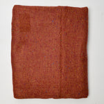 Red + Golden Brown Colorful Tweed Fabric - 46" x 56"