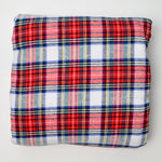 Red + White Plaid Cotton Flannel Fabric - 58" x 1112"