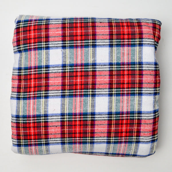 Red + White Plaid Cotton Flannel Fabric - 58" x 1112"